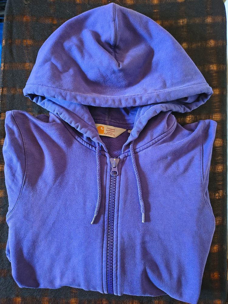 Carhartt Purple Zip-Up Hoodie woman XS imagen 6